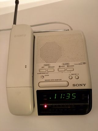 Sony Sct - 250 Cordless Telephone Clock Radio Rare