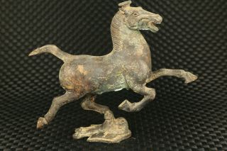 Bronze Galloping Horse Treading On A Flying Swallow Statue Figure Table Deco