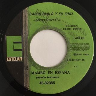 Dacho Pablo Y Su Conj Mambo En EspaÑa Rare Mambo Listen