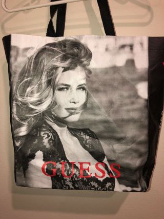 Vintage Guess Claudia Schiffer Brigitte Bardot Reusable Shopping Tote Bag