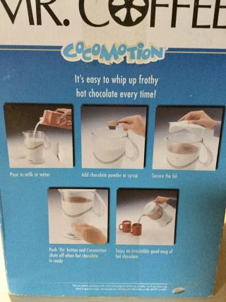 Rare Discontinued Cocomotion Hc4 Mr.  Coffee Hot Chocolate Maker 4 Cups Automatic