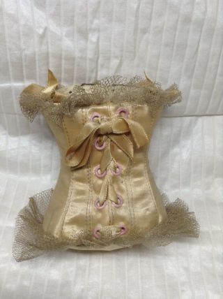 Antique Victorian Bustier Pin Cushion With Hat Pins