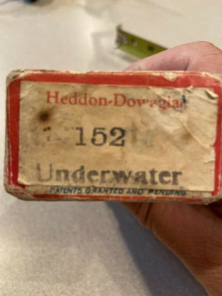 Heddon 150 Dowagiac Minnow 5 Hook Vintage Fishing Box Only