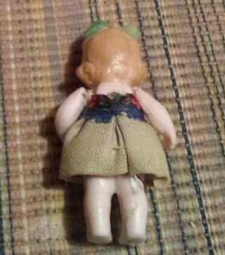 Bisque German doll ca 1920 ' s 2 1/8 inches 2