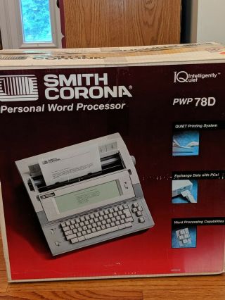 Smith Corona Pwp 78d Word Processor Typewriter Rare Well W/ Disk Drive