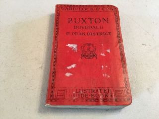 Rare Vintage Unusual Ward Lock & Co Red Travel Guide Book Buxton