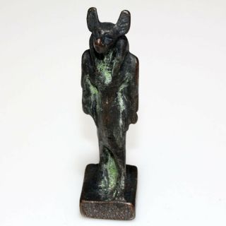 Scarce - Circa 1000 - 500 Bc Egyptian Bronze Anubis Statue - Intact