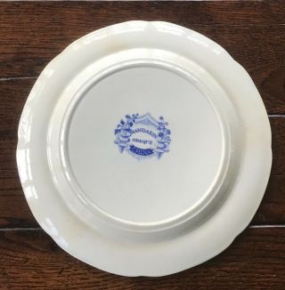 Antique Pottery Pearlware Blue Transfer Chinoiserie plate Mandarin opaque no1 3