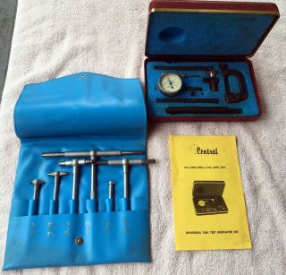 Rare Central Tools Universal Dial Indicator Set & Central Telescoping Gauges