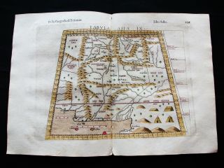 1599 Ptolemy Map: Tabula Asiae Ix°: Asia India Pakistan Nepal Bangladesh