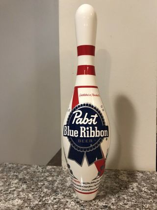 Pbr Beer Bowling Pin Tap Handle Rare Pabst Blue Ribbon