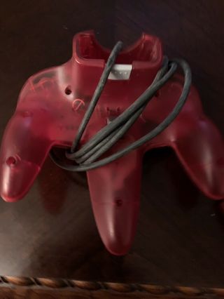 Nintendo 64 N64 Watermelon Red Funtastic Authentic Controller Clear Neon Rare 2