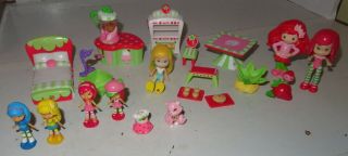 Strawberry Shortcake Play Set Figures Furniture Playset Kitchen Dolls Pet 20 Pc