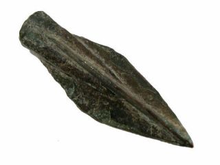 Rare Choice Scythian Socketed Trilobate Bronze Arrowhead,  As Found,