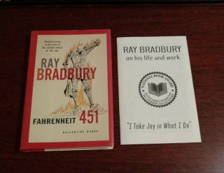 Fahrenheit 451 Ray Bradbury Rare Book Of The Month Club W N.  Book Award Pamphlet