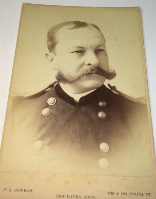 Rare Antique American Civil War Vet & Adjutant General Smith Ct Cabinet Photo