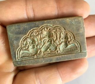 1800 ' s India Ancient Bronze Hindu God Ganesha Ridh Sidhi Jewelry Mold Die 3