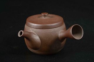 U7477: Japanese Banko - Ware Brown Pottery Teapot Kyusu Sencha,  Tea Ceremony