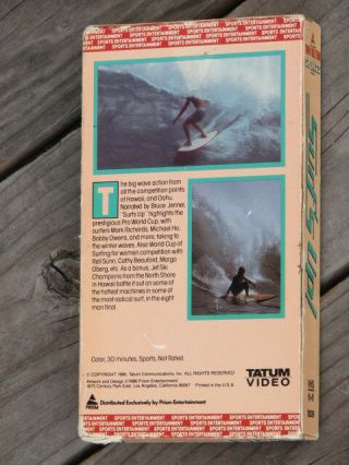 Surf ' s Up VHS Sports 1985 Vintage Rare Surfing Video 3