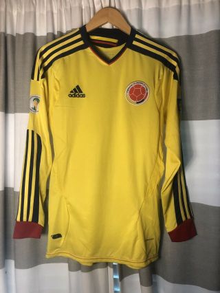 Adidas Colombia Soccer 2014 World Cup Yellow Long Sleeve Jersey Sz Medium Rare
