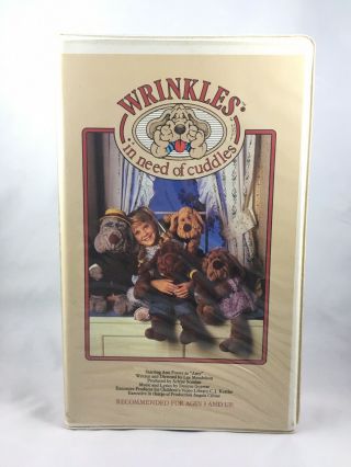 Wrinkles: In Need Of Cuddles (1986) Vhs Rare Oop Vintage 80s