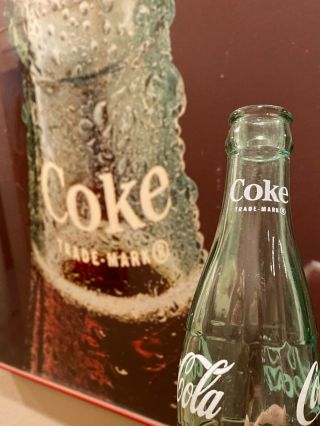 Rare Vintage Coca Cola 10 Oz Coke On The Neck.  Looking Bottle.