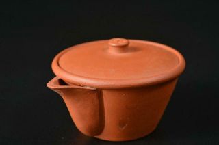 T7893: Japanese Tokoname - Ware Brown Pottery Tea Pot Houhin Kyusu Sencha