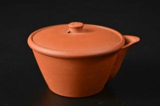 T7893: Japanese Tokoname - ware Brown pottery TEA POT Houhin Kyusu Sencha 3