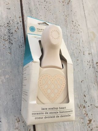 Rare Martha Stewart Lace Scallop Heart Craft Paper Punch Wedding Shower