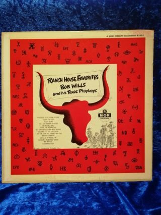 1956 Ranch House Favourites Bob Wills And His Texas Playboys Lp Rare Record