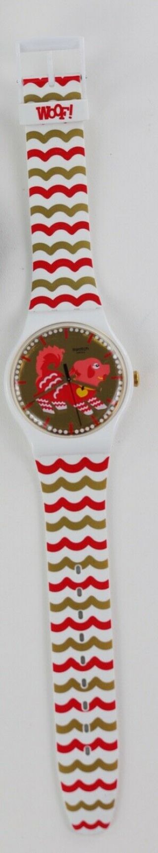 Swatch Watch " Woof " Chinese Year 2018 Special Edition Rare Euc Usa Seller