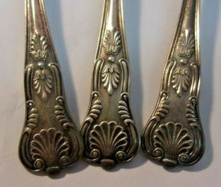 English REED & BARTON King Silverplated Round Gumbo Oyster Spoons Set of 3 2