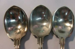 English REED & BARTON King Silverplated Round Gumbo Oyster Spoons Set of 3 3