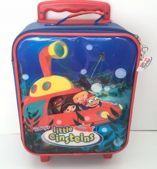 Disney Little Einsteins Rolling Bag Luggage Suitcase Rare Submarine Rocket