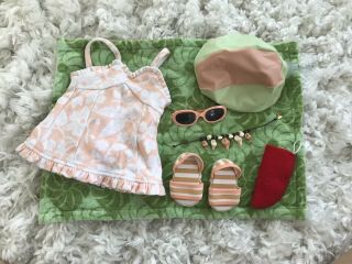American Girl Molly 1944 Swimsuit Set Beach Outfit Rare