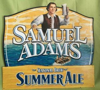 Samuel Adams Summer Ale Seasonal Brew Beer Tin Sign 2012 Rare Sign Embossed