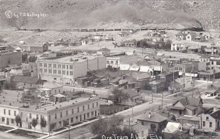 Ore Mining Train Above Ely,  Nevada C.  1910 (artura) Rare Real Photo Postcard