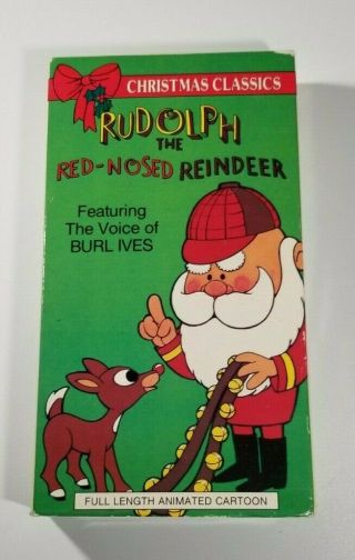 See Descrip.  [vhs] [tested] [very Rare] 1988 Rudolph The Red - Nosed Reindeer