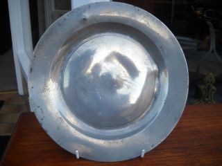 Antique 18th Century Pewter Plate (1)