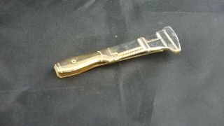 Allen Wrench Tool Gold Tone Cut Out Vintage Tie Bar Clip Gift Mens Plummer Euc