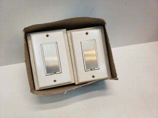 Vintage Leviton 3 - Way Touch Dimmer 6607 - W Set Of 2 White Plate 600w - 120v Rare
