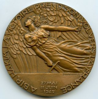 France Art Deco Bronze Medal By Delamarre Pont De Bir Hakeim Rare