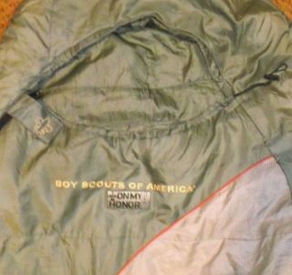 Rare BSA Boy Scouts of America Down Sleeping Bag Mummy 15 Degrees Green EUC 3