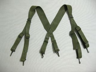 Us Army Ww2 M1936 Combat Suspenders First Version Od Rare Variant