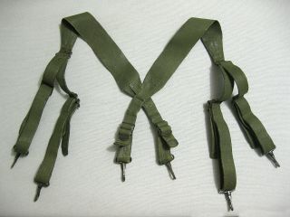 US Army WW2 M1936 Combat Suspenders first version OD rare variant 2