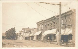 Rare Vintage Rppc 1900s Main St.  Hallstead Pennsylvania Real Photo Postcard