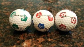 3 Collector Rare 2 - 5a,  1 - 4a,  Nm Callaway Chrome Soft Truvis Golf Balls.