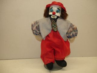 Vintage Porcelain Sad Clown Doll