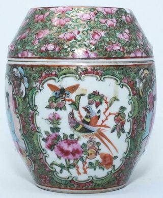 19th c CHINESE FAMILLE ROSE MEDALLION CANTON BOWL & LID PORCELAIN BOX 3