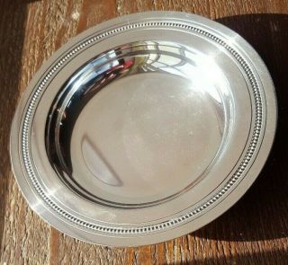 Christofle Silver Plated Wine Bottle Coaster Tray Dish Plate 6.  5 " 17cm